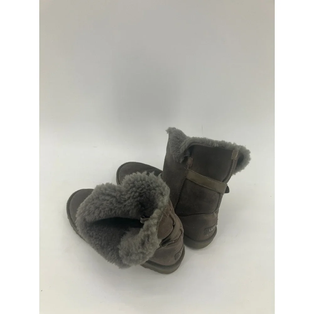 UGG Nash 1012446 Winter Boots Womens‎ US 9 Gray Round Toe Sheepskin Lined Cozy